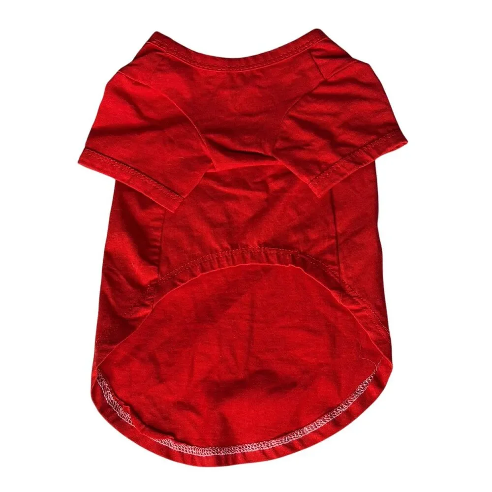 Dog Cat Pet T Shirt Top Love Is Love Pride Red Rainbow XS NWOT